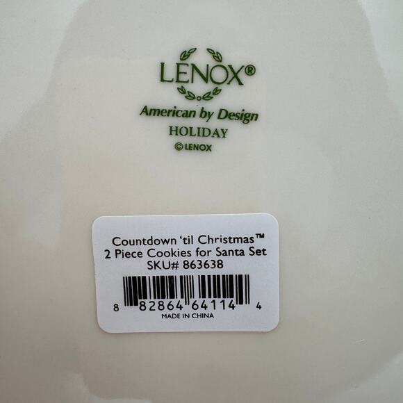 Vintage Lenox Cookies for Santa Set, Reindeer Food, Countdown til' Christmas NEW - Picture 5 of 5
